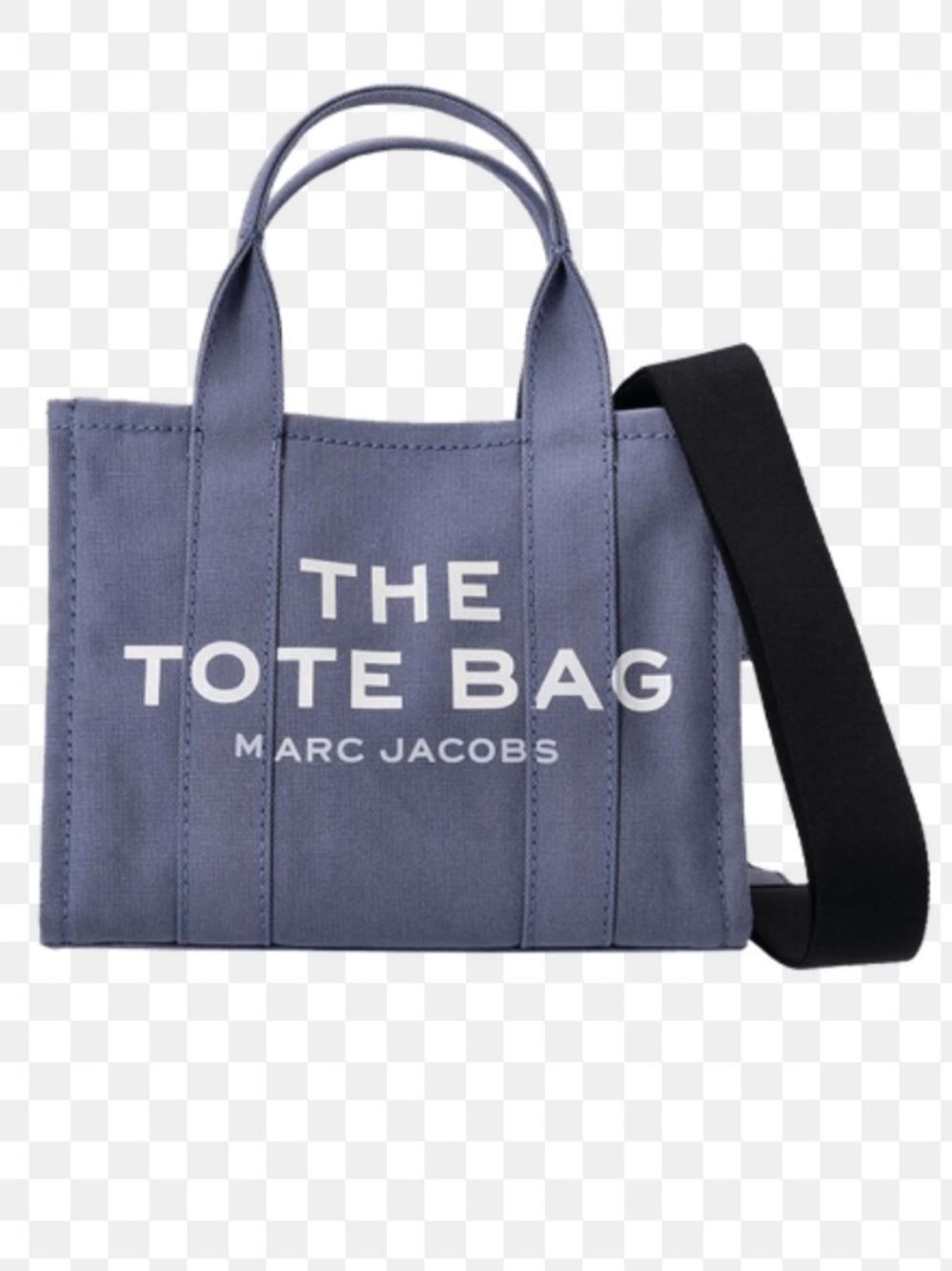 Marc Jacobs Blue medium Canvas The Tote Bag with Black Strap